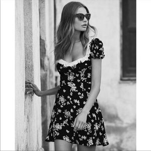 For love and lemons dulce dress black and white floral